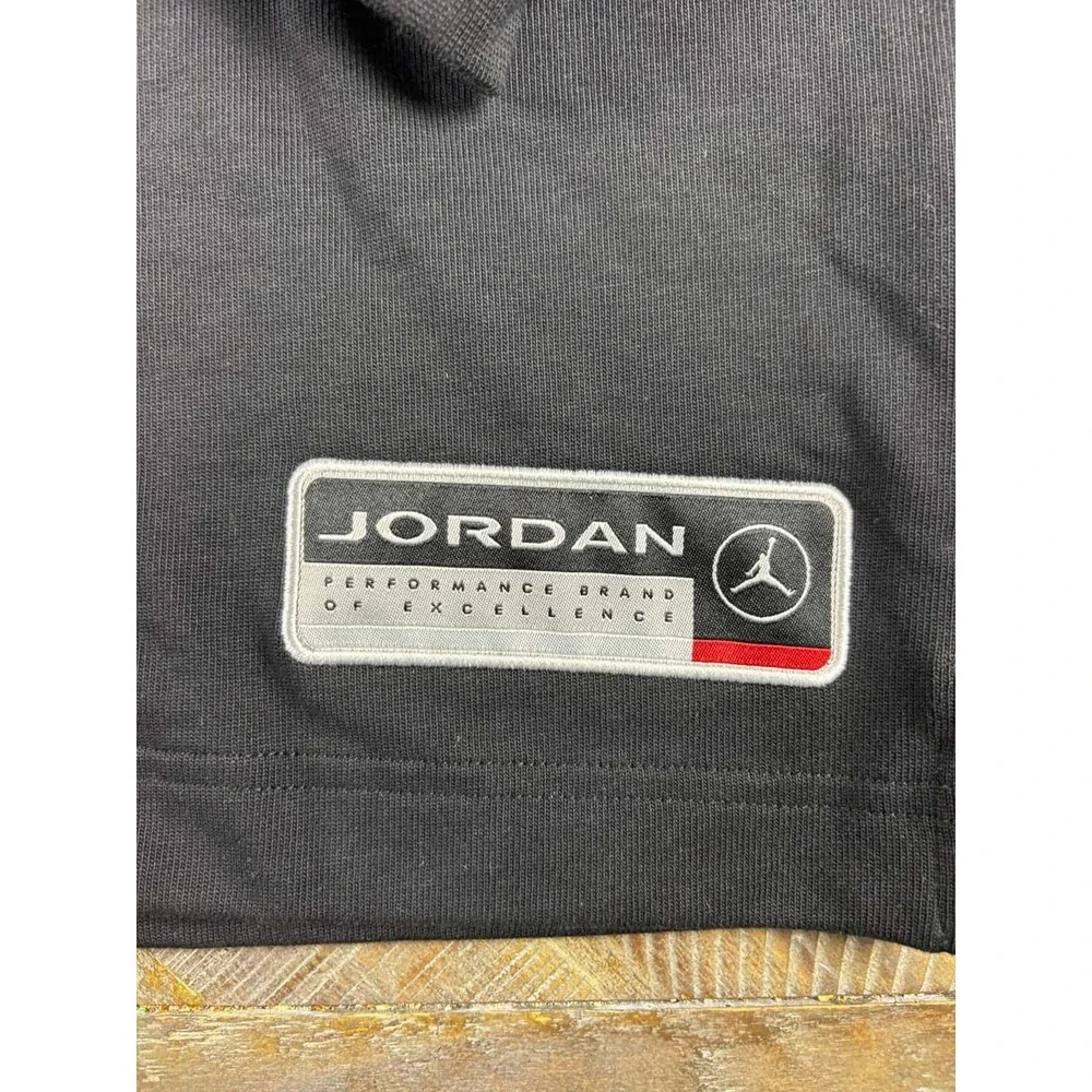 Jordan Flight School Rugby Shirt Mens XXL Black Long Sleeve HF9323-010 NWT